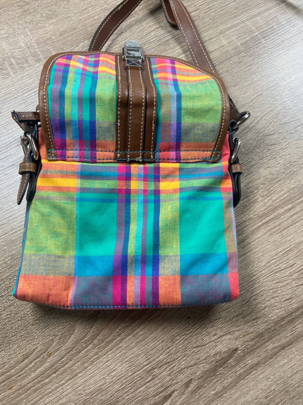Multicolor Plaid Crossbody Bag - Picture 4 of 5